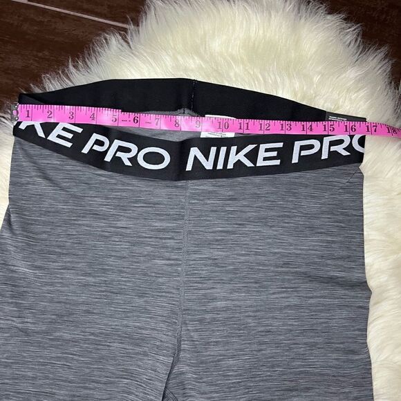 Nike Pro dri-fit heathered grey high rise crop length leggings sz 1X - Picture 9 of 11
